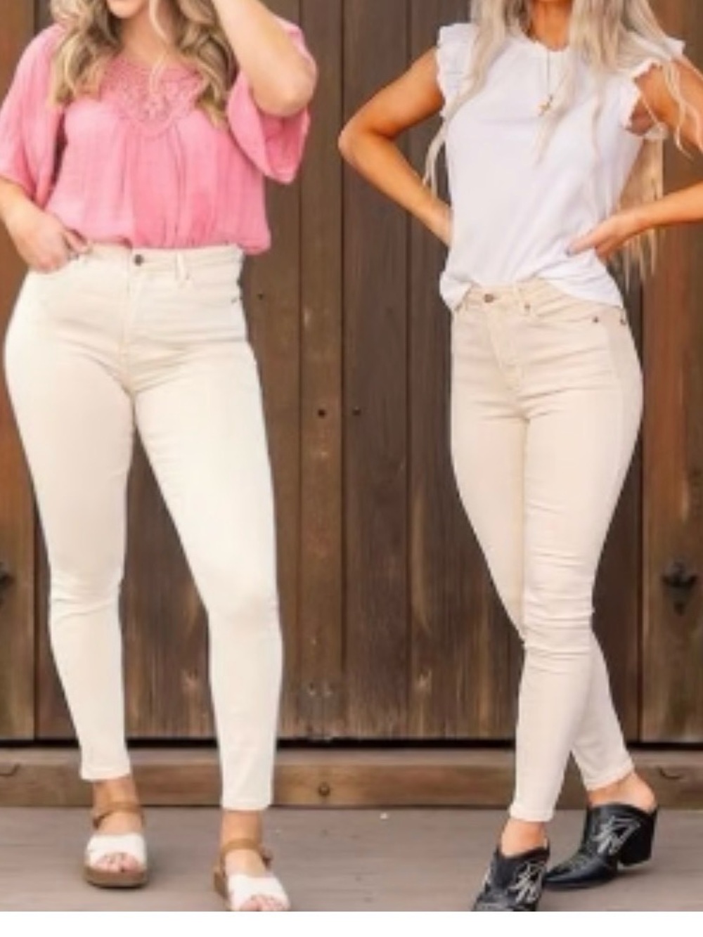 NWT Judy Blue Skinny High-Rise Jeans in Beige